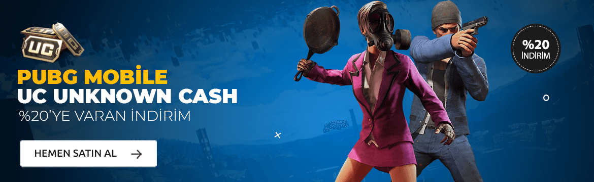 PUBG Mobile UC UNKNOWN CASH İndirim Fırsatı!